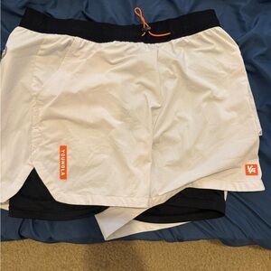 YoungLA White and Black Athletic Shorts